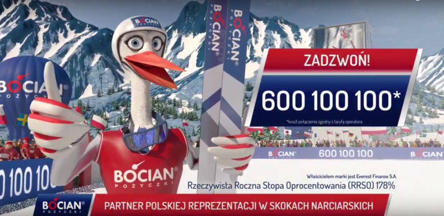 BOCIAN POZYCZKI skoki